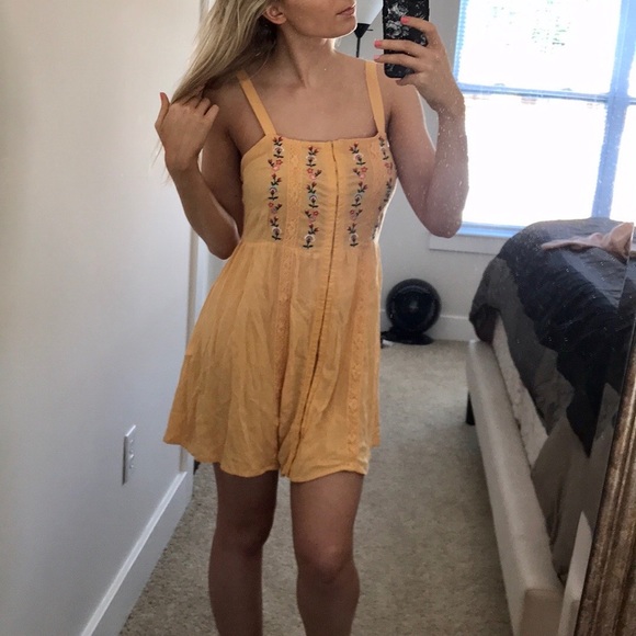 Forever 21 Dresses & Skirts - SOLD ✨ F21 Sunny Floral Embroidered Corset Hook D…